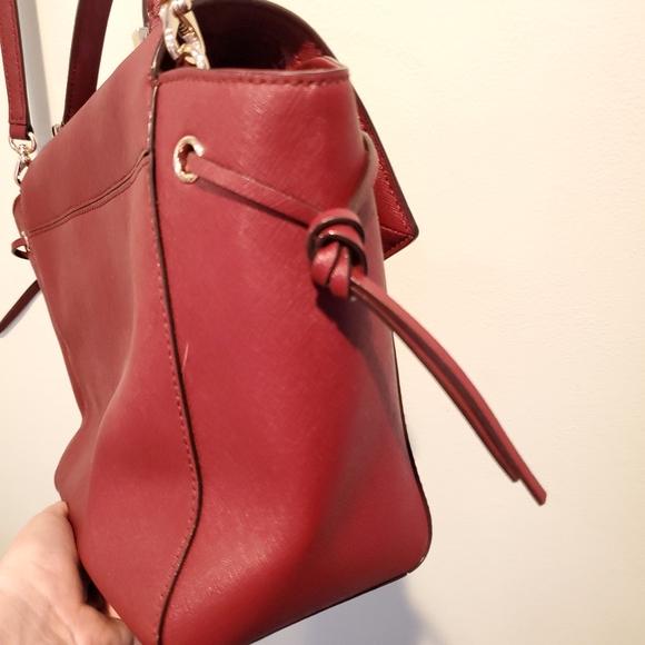 Kate Spade Lilah Laurel Burgundy Leather Satchel - Picture 4 of 14